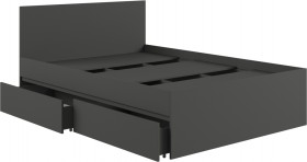 Кровать с ящиками К1.4М Мадера Графит в Исилькуле - isilkul.katalogmebeli.com | фото 3