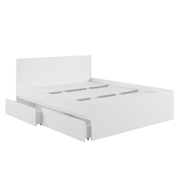 Кровать с ящиками К1.6М Мадера Белый в Исилькуле - isilkul.katalogmebeli.com | фото 3
