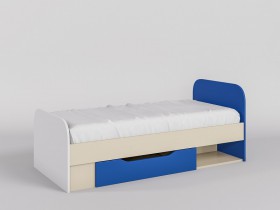 Кровать Скай 1650х750 (Синий/Белый/корпус Клен) в Исилькуле - isilkul.katalogmebeli.com | фото