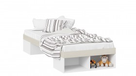 Кровать «Сканди»  Дуб Гарден/Белый в Исилькуле - isilkul.katalogmebeli.com | фото 1