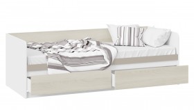 Кровать «Сканди» с 2 ящиками Дуб Гарден/Белый/Глиняный серый в Исилькуле - isilkul.katalogmebeli.com | фото 2