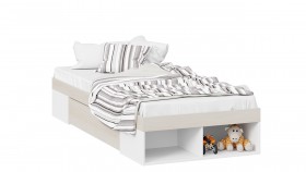 Кровать «Сканди» с ящиком Дуб Гарден/Белый в Исилькуле - isilkul.katalogmebeli.com | фото
