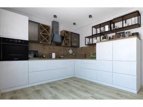 Модульная кухня Бронкс 1,8 м (Кварц) в Исилькуле - isilkul.katalogmebeli.com | фото 5