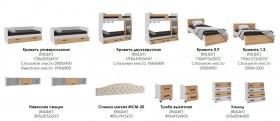 Лючия кровать 0,9 белый/ателье светлое в Исилькуле - isilkul.katalogmebeli.com | фото 2