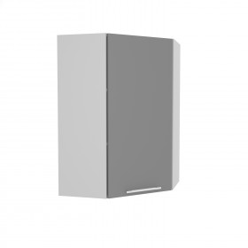 Лофт ВПУ 600 шкаф верхний угловой высокий (Дуб бурый/корпус Серый) в Исилькуле - isilkul.katalogmebeli.com | фото