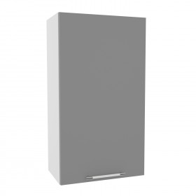 Монца ВП 601 шкаф верхний высокий (Белый софт/корпус Серый) в Исилькуле - isilkul.katalogmebeli.com | фото