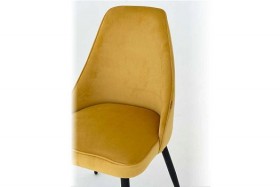 Набор стульев Милан 2 шт (желтый велюр/белый) в Исилькуле - isilkul.katalogmebeli.com | фото 3