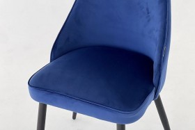 Набор стульев Милан 2 шт (синий велюр/белый) в Исилькуле - isilkul.katalogmebeli.com | фото 5