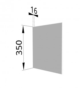 Панель торцевая (для шкафа горизонтального) ПГ Ройс (Белый софт) в Исилькуле - isilkul.katalogmebeli.com | фото