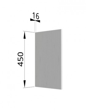 Панель торцевая (для шкафа горизонтального высокого) ВПГ Гарда (Белый) в Исилькуле - isilkul.katalogmebeli.com | фото