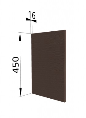 Панель торцевая (для шкафа горизонтального высокого) ВПГ Квадро (Шоколад кожа) в Исилькуле - isilkul.katalogmebeli.com | фото