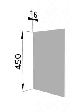 Панель торцевая (для шкафа горизонтального высокого) ВПГ Ройс (Белый софт) в Исилькуле - isilkul.katalogmebeli.com | фото