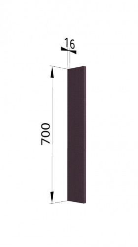 Панель торцевая (для шкафа торцевого верхнего) ПТ 400 Тито, Гарда (Пурпур) в Исилькуле - isilkul.katalogmebeli.com | фото