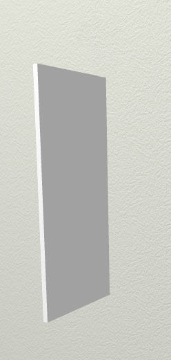 Панель торцевая П Капля (для шкафа верхнего) Белый в Исилькуле - isilkul.katalogmebeli.com | фото