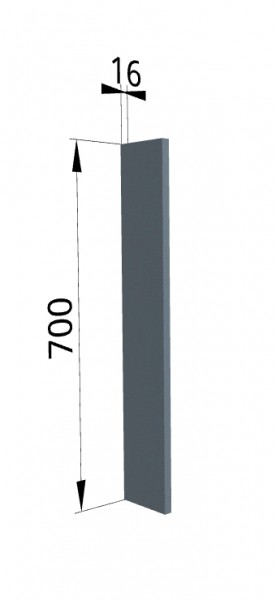Панель торцевая ПТ 400 Квадро (для шкафа торцевого верхнего) Лунный свет в Исилькуле - isilkul.katalogmebeli.com | фото