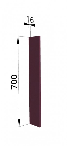 Панель торцевая ПТ 400 Квадро (для шкафа торцевого верхнего) Виноград в Исилькуле - isilkul.katalogmebeli.com | фото