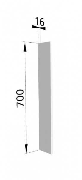 Панель торцевая ПТ 400 Ройс (для шкафа торцевого верхнего) Белый софт в Исилькуле - isilkul.katalogmebeli.com | фото