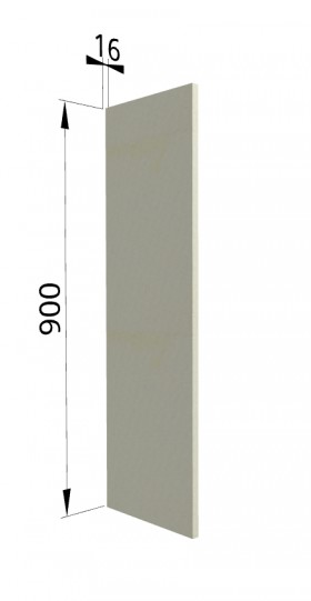 Панель торцевая ВП Квадро (для шкафа верхнего высокого) Ваниль кожа в Исилькуле - isilkul.katalogmebeli.com | фото