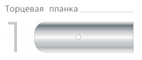 Планка торцев. унив. 38 мм. П6 в Исилькуле - isilkul.katalogmebeli.com | фото 2