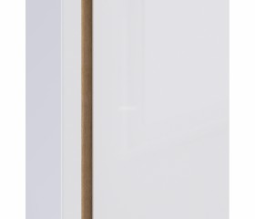 Веста СБ-2259 Шкаф 2х дверный с зеркалом Дуб Бунратти/Белый глянец в Исилькуле - isilkul.katalogmebeli.com | фото 3