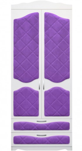 Шкаф 2-х створчатый с ящиками серии Иллюзия 32 Фиолетовый в Исилькуле - isilkul.katalogmebeli.com | фото 1