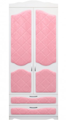 Шкаф 2-х створчатый с ящиками серии Иллюзия 36 Светло-розовый в Исилькуле - isilkul.katalogmebeli.com | фото