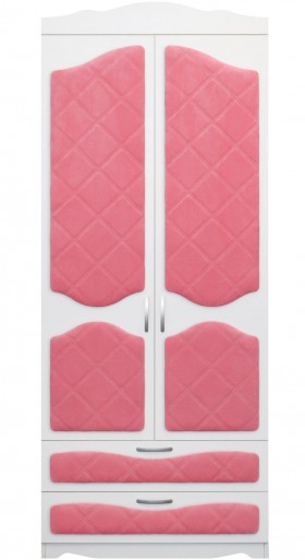 Шкаф 2-х створчатый с ящиками серии Иллюзия 89 Розовый в Исилькуле - isilkul.katalogmebeli.com | фото