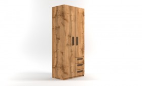 Шкаф 2-х створчатый с ящиками Шервуд (Дуб Вотан) в Исилькуле - isilkul.katalogmebeli.com | фото