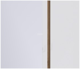 Веста СБ-2258 Шкаф 3х дверный с зеркалом Дуб Бунратти/Белый глянец в Исилькуле - isilkul.katalogmebeli.com | фото 2