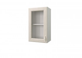 Шкаф с витриной Принцесса (Бежевый/Белый/ширина 400) в Исилькуле - isilkul.katalogmebeli.com | фото