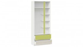 Шкаф для одежды комбинированный «Сканди» Дуб Гарден/Белый/Зеленый в Исилькуле - isilkul.katalogmebeli.com | фото 3