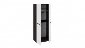 Шкаф для одежды с 2-мя дверями «Фьюжн» Белый глянец/Венге Линум в Исилькуле - isilkul.katalogmebeli.com | фото 3