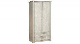 Шкаф для одежды "Сохо" (бетон пайн белый/2 ящика/зеркало) в Исилькуле - isilkul.katalogmebeli.com | фото 2