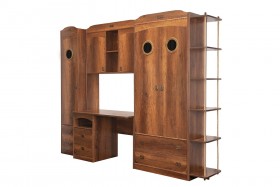 Шкаф комбинированный для белья «Навигатор» (Дуб Каньон) в Исилькуле - isilkul.katalogmebeli.com | фото 6