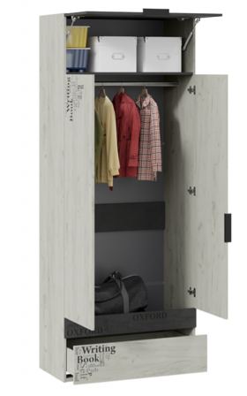 Шкаф комбинированный для одежды «Оксфорд-2» в Исилькуле - isilkul.katalogmebeli.com | фото 2
