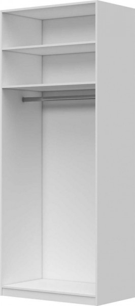 Шкаф ШР-2 зеркало, Вива (Белый/Белый глянец/Платина) в Исилькуле - isilkul.katalogmebeli.com | фото 3