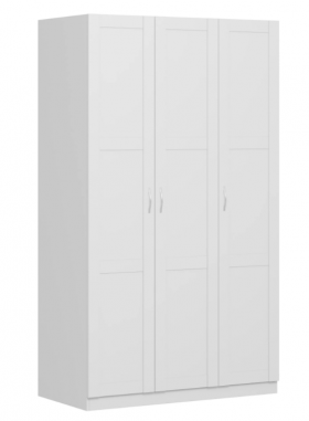 Шкаф трехдверный Пегас сборный белый в Исилькуле - isilkul.katalogmebeli.com | фото