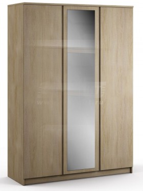 Веста СБ-2258 Шкаф 3х дверный с зеркалом Дуб Сонома в Исилькуле - isilkul.katalogmebeli.com | фото 1