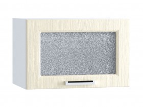 Шкаф верхний горизонтальный со стеклом 500, ШВГС 500 (Клен кремовый/корпус белый) в Исилькуле - isilkul.katalogmebeli.com | фото