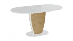 Стол обеденный «Монреаль» Тип 1 (Белый глянец/Бунратти) в Исилькуле - isilkul.katalogmebeli.com | фото 2