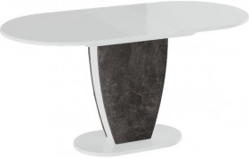 Стол обеденный «Монреаль» Тип 1 (Белый глянец/Моод темный) в Исилькуле - isilkul.katalogmebeli.com | фото 2