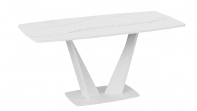 Стол раздвижной «Фабио» Тип 1 (Белый мрамор матовый) в Исилькуле - isilkul.katalogmebeli.com | фото 4