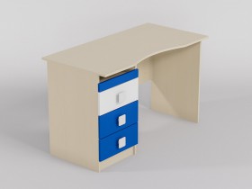 Стол (столешница с выемкой) Скай люкс (Синий/Белый/корпус Клен) в Исилькуле - isilkul.katalogmebeli.com | фото 1