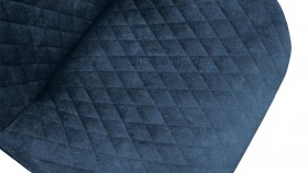 Стул «Оливер» К1С Черный муар/Микровелюр Wellmart Blue в Исилькуле - isilkul.katalogmebeli.com | фото 3