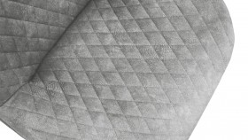 Стул «Оливер» К1С Черный муар/Микровелюр Wellmart Silver в Исилькуле - isilkul.katalogmebeli.com | фото 3