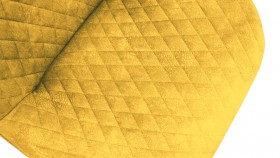 Стул «Оливер» К1С Черный муар/Микровелюр Wellmart Yellow в Исилькуле - isilkul.katalogmebeli.com | фото 3