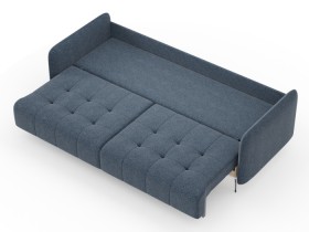Валериан диван трёхместный прямой Синий, ткань RICO FLEX 101 в Исилькуле - isilkul.katalogmebeli.com | фото 3