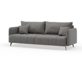Валериан диван трёхместный прямой Стальной, ткань RICO FLEX 9292 в Исилькуле - isilkul.katalogmebeli.com | фото