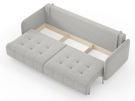 Валериан диван трёхместный прямой Светло-серый, ткань RICO FLEX 108 в Исилькуле - isilkul.katalogmebeli.com | фото 3