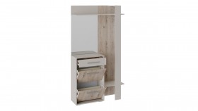 Шкаф для одежды «Нуар» тип 1 Фон серый/Дуб сонома в Исилькуле - isilkul.katalogmebeli.com | фото 3